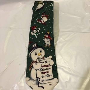 Baronshire Christmas Snowman Tie Novelty